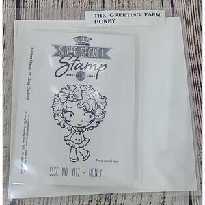 The Greeting Farm Super Secret Stamp Club Rubber Cling Stamp Cushion Honey 2014